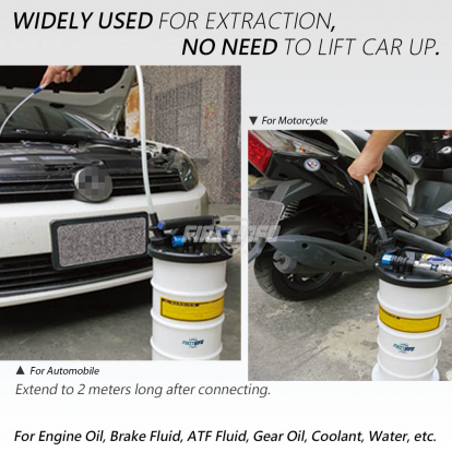 9.5L Pneumatic Oil & Fluid Extractor with Brake Bleeder Hose