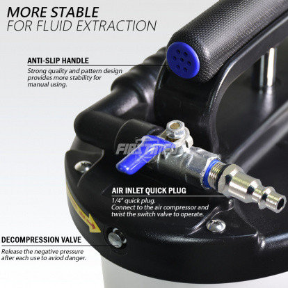 9.5L Pneumatic Oil & Fluid Extractor with Brake Bleeder Hose