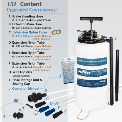 A1106 15L Pneumatic / Manual  Fluid Extractor