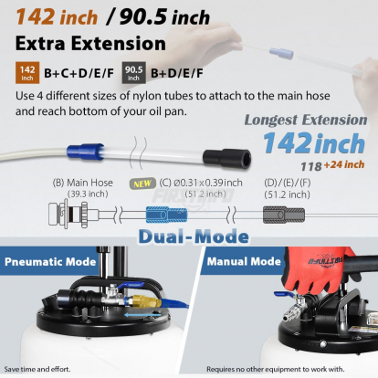 A1106 15L Pneumatic / Manual  Fluid Extractor