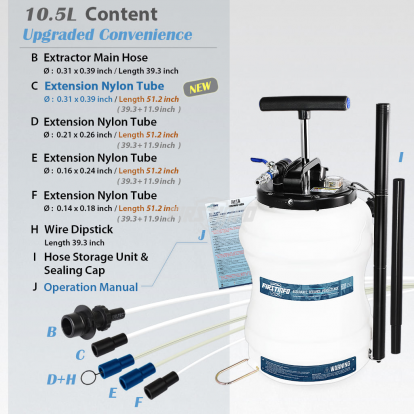 A1107Y5 10.5L Pneumatic & Manual Fluid Extractor