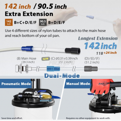 A1108 9L Pneumatic/Manual Oil Extractor