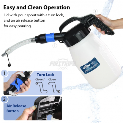 A1126B Fluid Drum with Pour Spout, 160mm Extension Tube, 5-Liter of Capacity