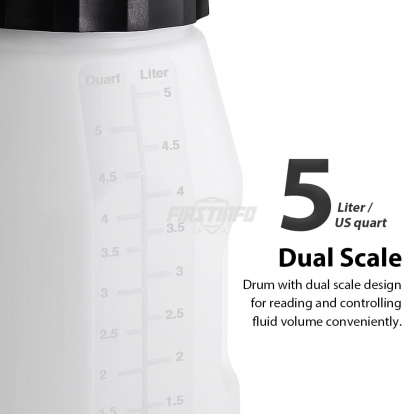 A1126B Fluid Drum with Pour Spout, 160mm Extension Tube, 5-Liter of Capacity