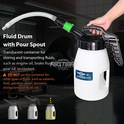 A1126G Fluid Drum with Pour Spout, 300mm Extension Tube, 5-Liter of Capacity