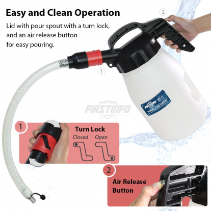 A1126R Fluid Drum with Pour Spout, 500mm Extension Tube, 5-Liter of Capacity