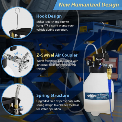 A1132N 6L Pneumatic ATF Dispenser w/ 14 PCS ATF Adapters