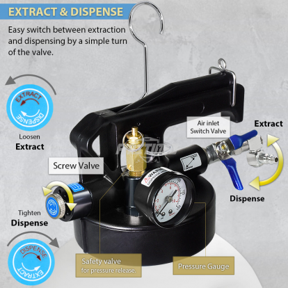 A1132N 6L Pneumatic ATF Dispenser w/ 14 PCS ATF Adapters