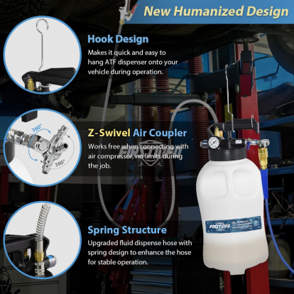 A1135N 10L Pneumatic ATF Dispenser w/ 14 PCS ATF Adapters