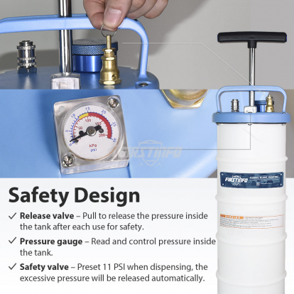 6.5L Manual ATF Dispenser w/ 14 PCS ATF Adapters