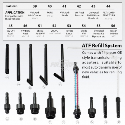 6.5L Manual ATF Dispenser w/ 14 PCS ATF Adapters