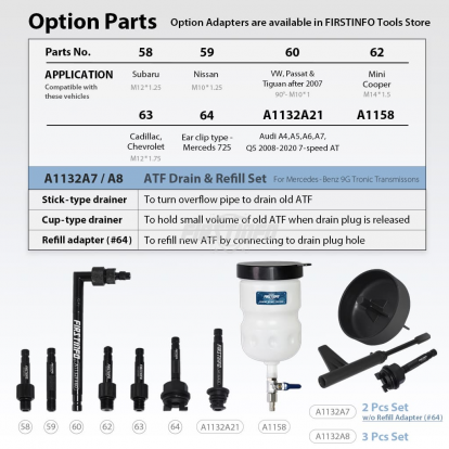 6.5L Manual ATF Dispenser w/ 14 PCS ATF Adapters