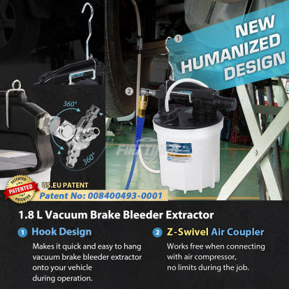 Patented 1.8L Vacuum Brake Bleeder
