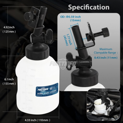 A11542 1L Economical Universal Automatic Brake Fluid Dispensing Refilling Bottle