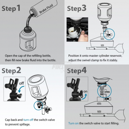 A11542 1L Economical Universal Automatic Brake Fluid Dispensing Refilling Bottle