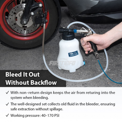 1.1 Liter Vacuum Brake Bleeder- Hand-Free Operation and Rugged Design