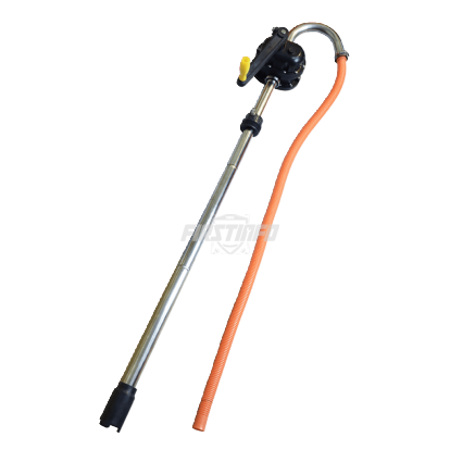 Stainless Steel Hand Operated Rotary Acting Drum Pump (with Rubber Hose)
