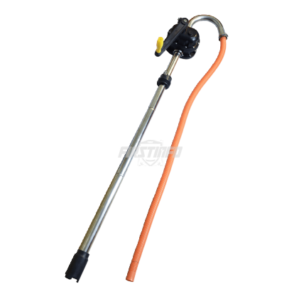 A11713 Stainless Steel Hand Rotary Acting Drum Pump with Rubber Hose