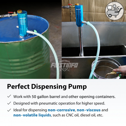 Pneumatic Oil Barrel Drum Pump/Dispenser (1:1) for Oil/Liquid/Fluid Transfer