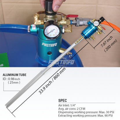 High Flow Pneumatic Oil & Liquid Extractor & Dispenser (for 50 Gallon Tank)