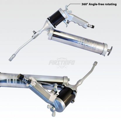 360 Degrees Rotating and Continuous Flow Air Grease Gun  with Smart Air Pocket Release Valve (14 o.z./400C.C.)