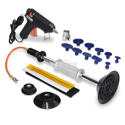 Pneumatic Dent Puller Kit- Vacuum Suction/Slide Hammer/Glue Gun, Sticks, and 10 Puller Tabs