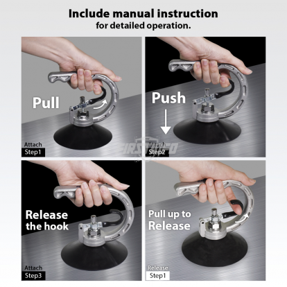 Multi-function Manual Auto Body Damage Repair Suction Cups Dent Puller 75mm