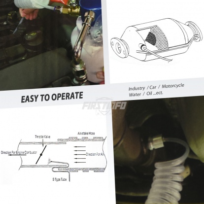 3 in 1 Air / Pneumatic Engine Intake System Carbon Washing Kit