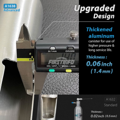 620c.c. (21 US fl. oz) Aluminum Aerosol Refillable Fluid Oil Pressure Storage Spray Can + Two-Way Nozzle and 0.5mm,0.8mm,1.0mm,1.2mm,1.5mm Bulk Jet Nozzles Kit
