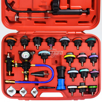 Cooling System Leakage Tester and Vacuum-Type Coolant Refilling Kit