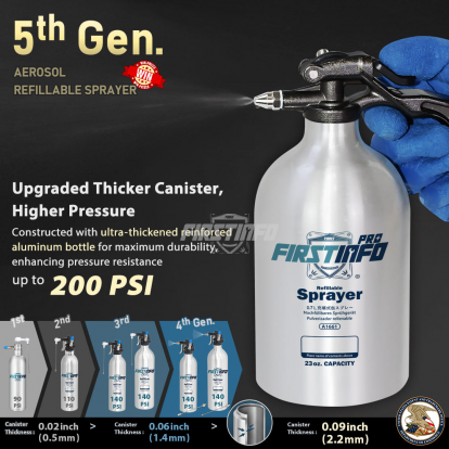 A1661 23oz Refillable Pressure Sprayer, 200 PSI Non-Aerosol Spray Can A1661 23oz Refillable Pressure Sprayer, 200 PSI Non-Aerosol Spray Can
