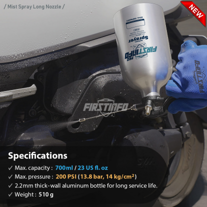A1661K 23 oz Aluminum Refillable Non-Aerosol Spray Can, 200 PSI