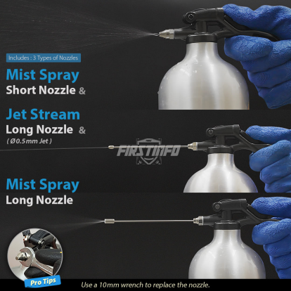 A1661Y3 23 oz Aluminum Refillable Non-Aerosol Spray Can, 200 PSI