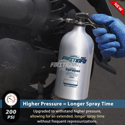 A1663K 30 oz Aluminum Refillable Non-Aerosol Spray Can, 200 PSI