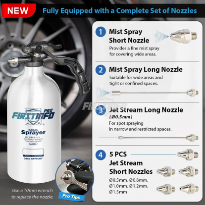 A1663K 30 oz Aluminum Refillable Non-Aerosol Spray Can, 200 PSI