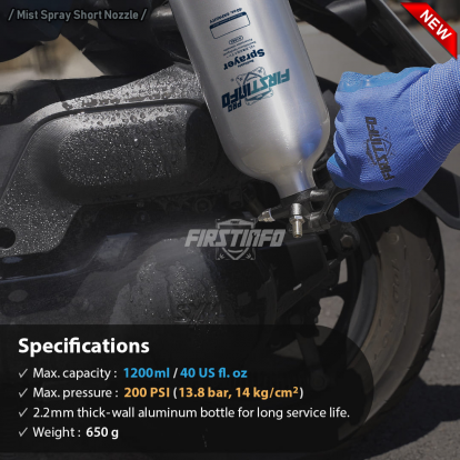 A1665 40 oz Aluminum Refillable Non-Aerosol Spray Can, 200 PSI A1665 40 oz Aluminum Refillable Non-Aerosol Spray Can, 200 PSI