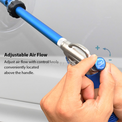 High Flow Adjustable Air Duster Blow Gun with High Flow Nozzle & Protective Shield