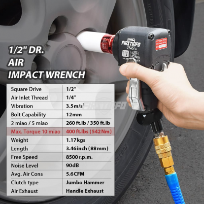 B2406 1/2" Drive Palm Mini Air Impact Wrench