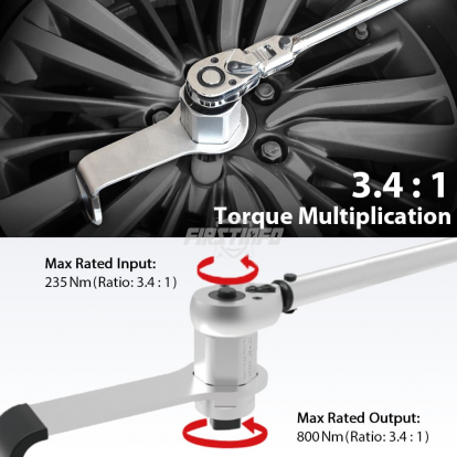 800 N.m. (590 Ft-lbs) Manual Torque Multiplier 3.4:1 Wrench