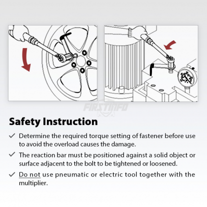 800 N.m. (590 Ft-lbs) Manual Torque Multiplier 3.4:1 Wrench