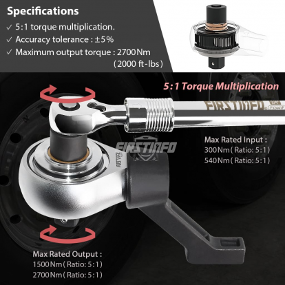 2700N.m. Manual Torque Multiplier Wrench Ratio 5:1