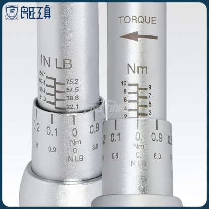 2分可調扭力扳手 2~10 Nm (Nm / Ft 雙刻度)