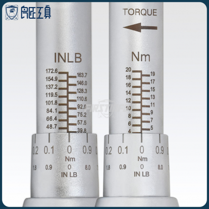 2分可調扭力扳手 4~20 Nm (Nm / Ft 雙刻度)