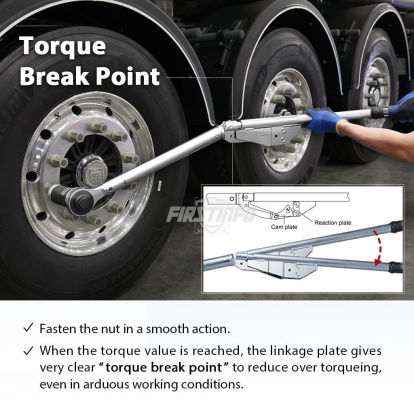 F326908H 1" Drive Breakback Torque Wrench 300~1000 Nm / 200~750 Ft-lbs