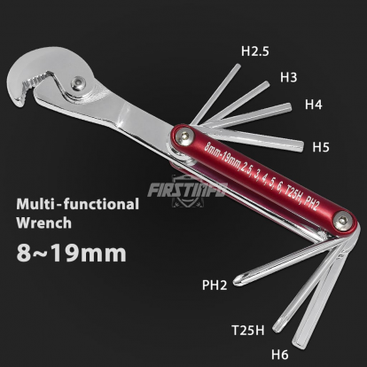 Alloy Steel Quality Multi-functional Wrench 8~19mm(5/16~3/4)"