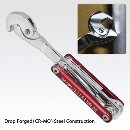 Alloy Steel Quality Multi-functional Wrench 8~19mm(5/16~3/4)"
