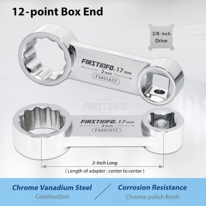 3/8" Drive Torque Wrench Adapter Set, 10 Pcs (10-19mm)