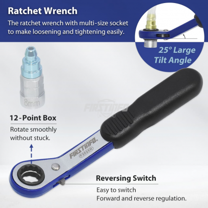 F3525N Brake Fluid Bleeder Socket Adapter & Ratchet Wrench Kit