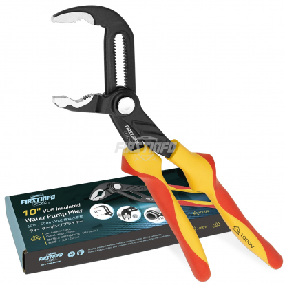 VDE Insulated Water Pump Plier 1000 Volt Push Button Type, 10 inches