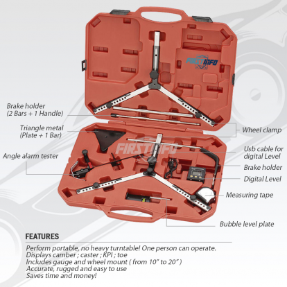 F3923 Wheel Alignment Angle Sensing Tool w/ Digital Protractor